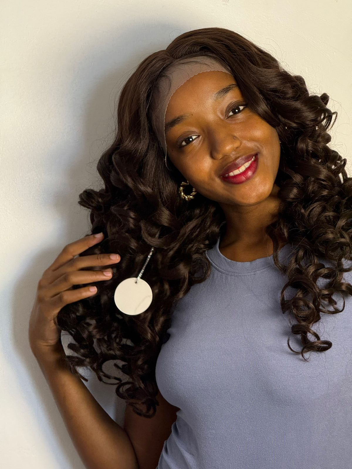 Model showcasing another elegant style